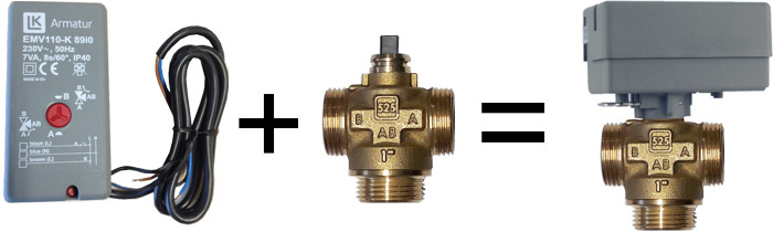 Actuator and zone valve