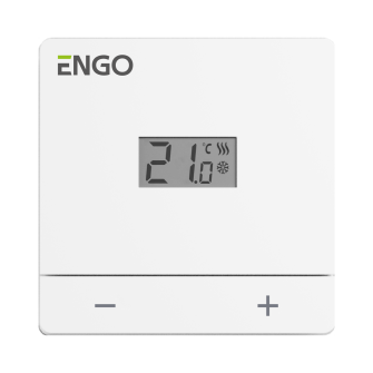 Wired Battery Thermostat, white