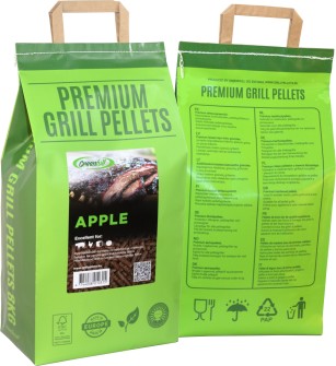 Wood pellet grill 6mm / Apple 8 kg paper bag Wood pellet grill 6mm / Apple 8 kg paper bag