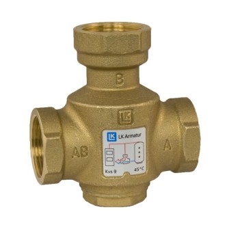 3-way thermic loading valve DN25, 45 °C, kvs 9, LK 823 ThermoVar