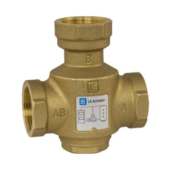 3-way thermic loading valve DN25, 60 °C, kvs 9, LK 823 ThermoVar